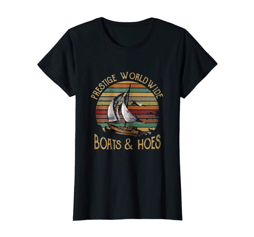Beautiful Prestige Worldwide Boats And Hoes Sunset Vintage Tee Women's T-Shirt Black