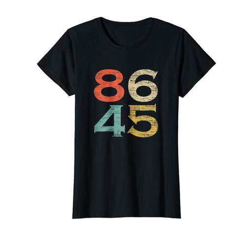 Cute Classic Vintage Style 86 45 Anti Trump Women's T-Shirt Black
