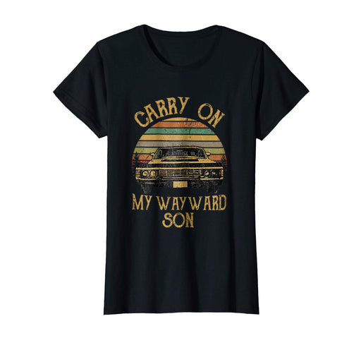 Adorable Carry On My Wayward Son Vintage Gift Women's T-Shirt Black