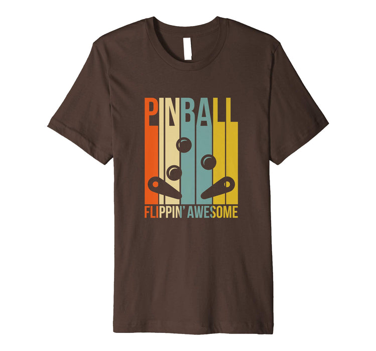 Cute Pinball Retro Men's T-Shirt Brown