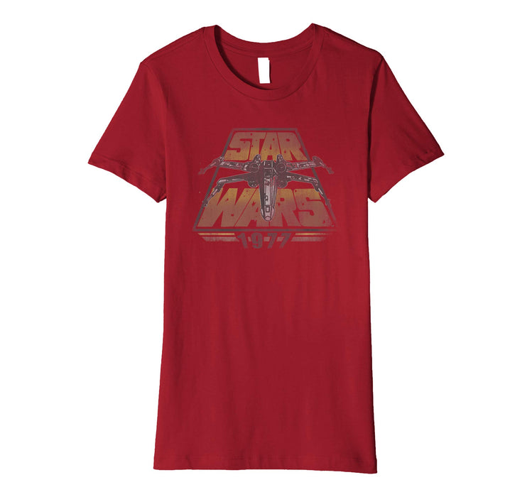 Great Star Wars X Wing 1977 Vintage Retro Premium Graphic Women's T-Shirt Cranberry