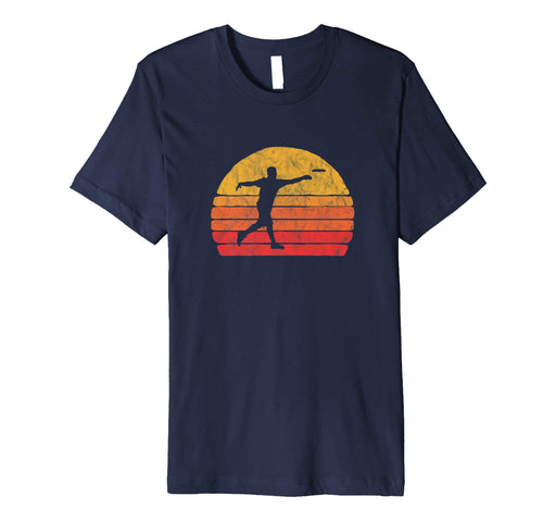 Hotest Disc Golf Distressed Retro 80s Style Vintage Men's T-Shirt Navy