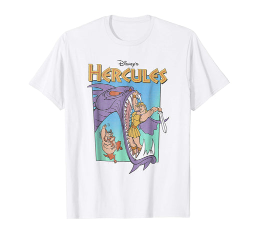Hotest Disney Hercules Hydra Battle Retro Graphic Men's T-Shirt White
