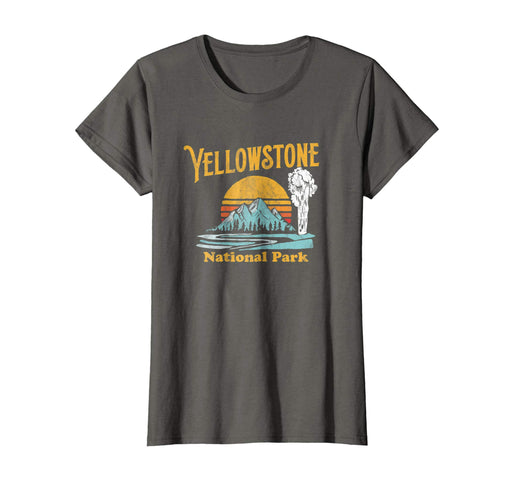 Beautiful Vintage Yellowstone National Park Retro Women's T-Shirt Asphalt