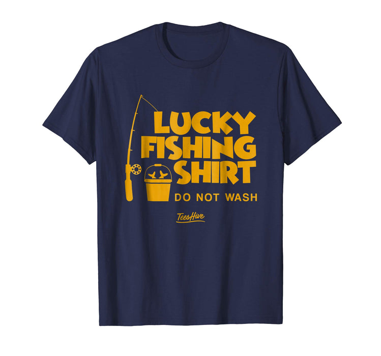 Cutest Lucky Fishing Do Not Wash Vintage Fishing Lover Men's T-Shirt Navy