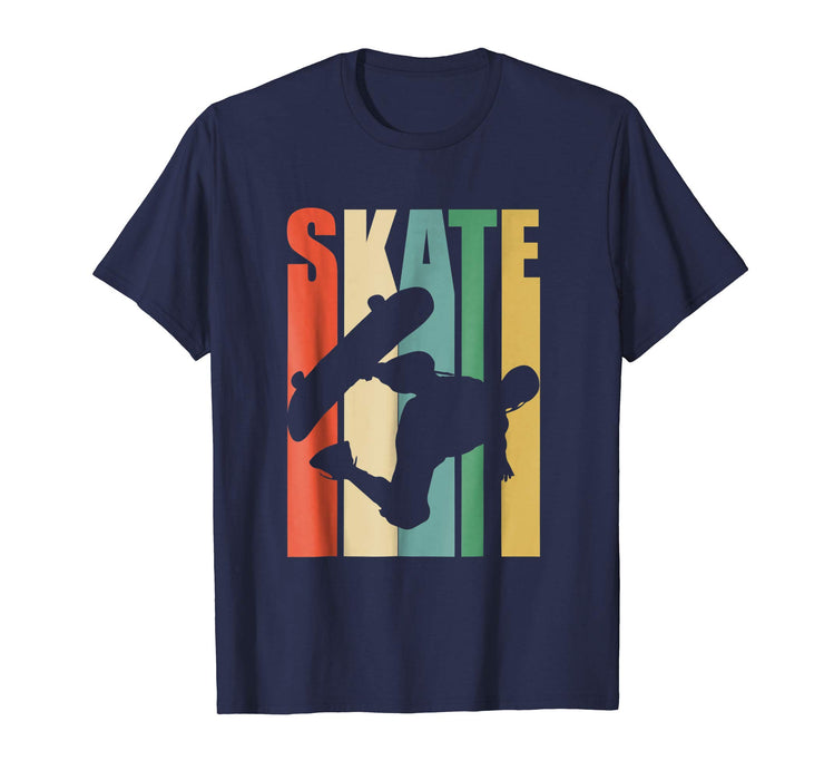 Cool Skateboarder Retro Vintage Skateboarding Tee Men's T-Shirt Navy