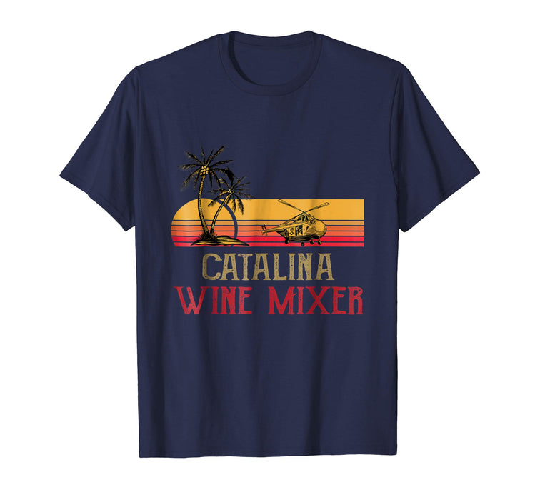 Hotest Vintage Catalina Wine Mixer Funny Men's T-Shirt Navy