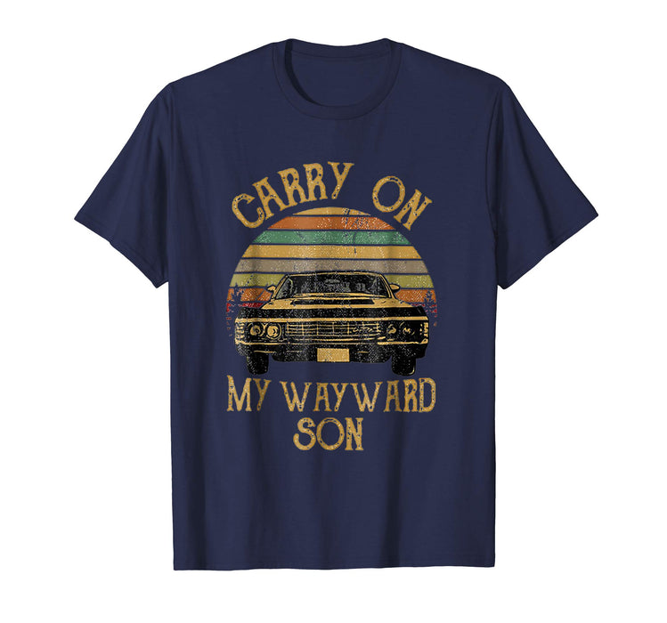 Adorable Carry On My Wayward Son Vintage Gift Men's T-Shirt Navy