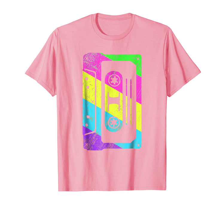 Adorable Cassette Tape Costume 80s 90s Vintage Retro Neon Men's T-Shirt Pink
