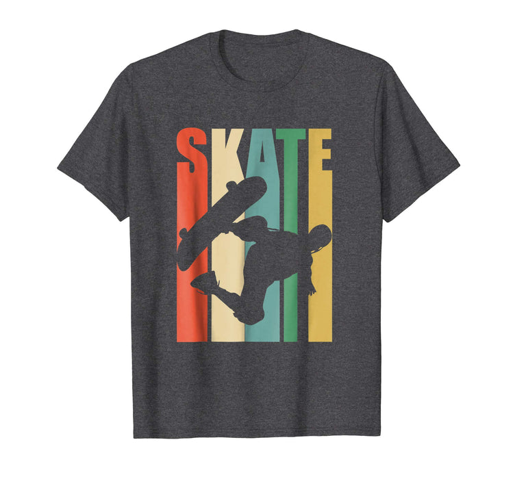 Cool Skateboarder Retro Vintage Skateboarding Tee Men's T-Shirt Dark Heather