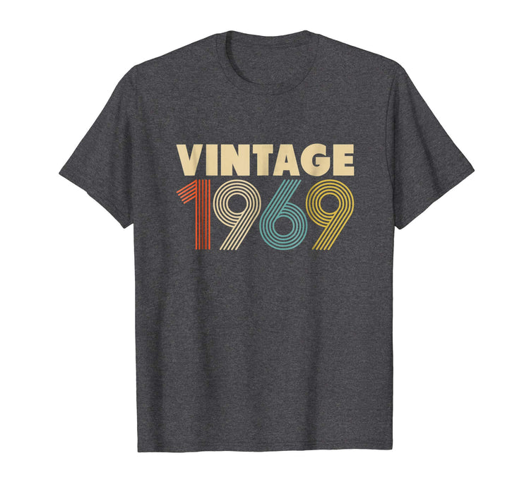 Beautiful 50th Birthday Gift Idea Vintage 1969 Men Women Men's T-Shirt Dark Heather
