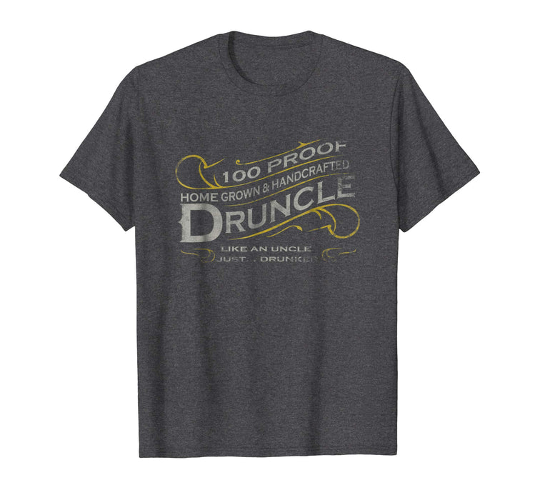 Beautiful Druncle Vintage Weathered Whiskey Label Design Men's T-Shirt Dark Heather