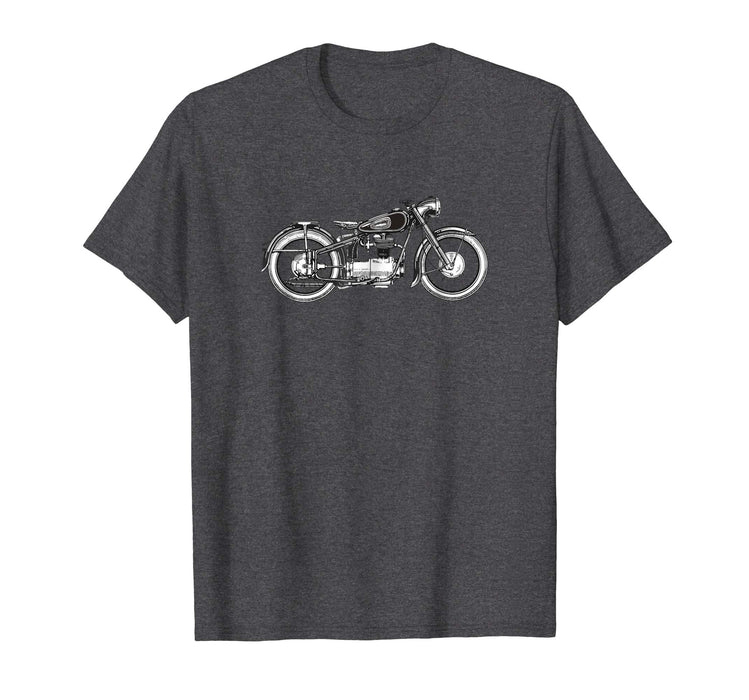 Adorable Retro Vintage Motorcycle I Love My Motorcycle Men's T-Shirt Dark Heather