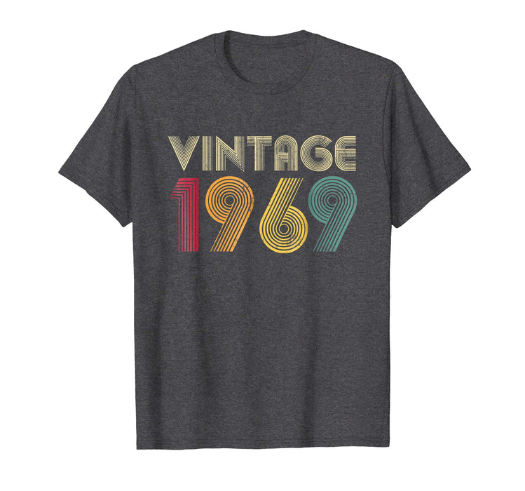 Funny 50th Birthday Gift Vintage 1969 Classic Men Women Men's T-Shirt Dark Heather