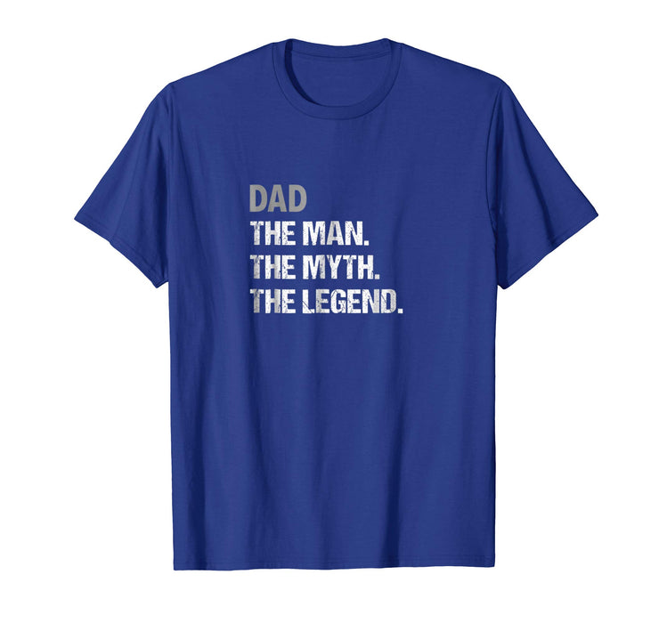 Hot Retro Vintage The Man Myth Legend Fathers Day Men's T-Shirt Royal Blue