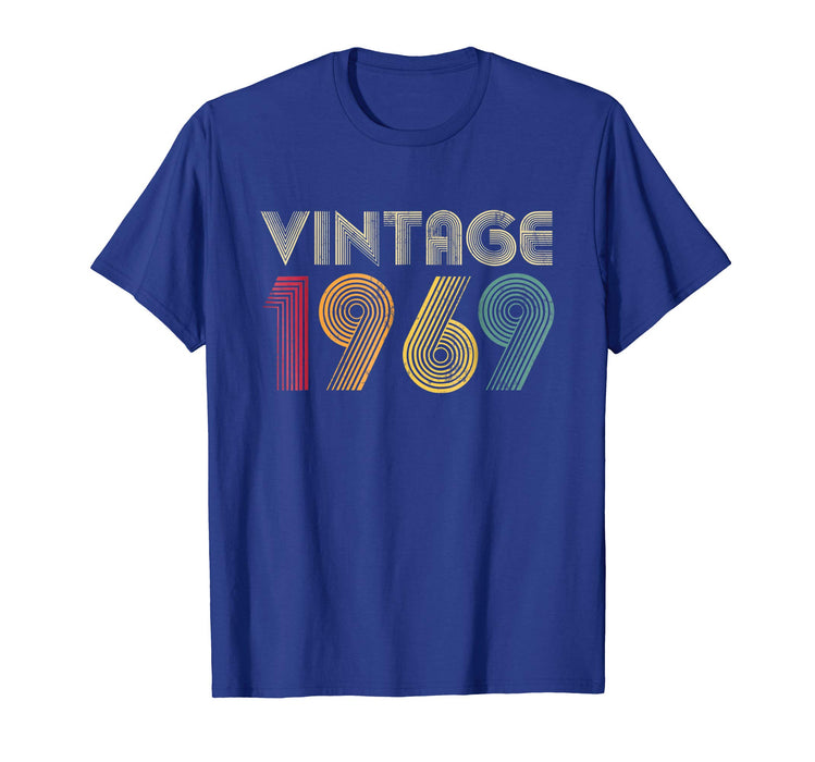 Funny 50th Birthday Gift Vintage 1969 Classic Men Women Men's T-Shirt Royal Blue