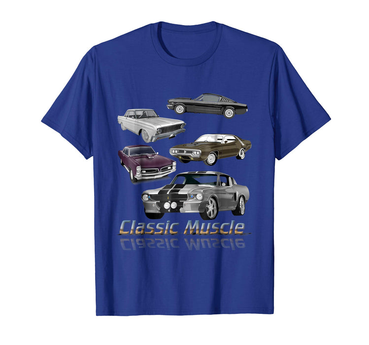 Great Classic American Muscle Cars Vintage Gift Men's T-Shirt Royal Blue