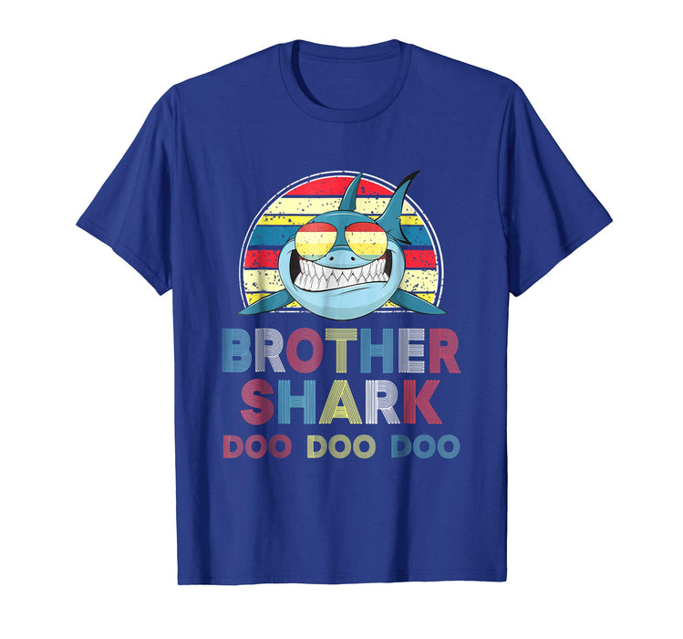 Hot Retro Vintage Brother Shark Doo Doo Doo Gift Men's T-Shirt Royal Blue