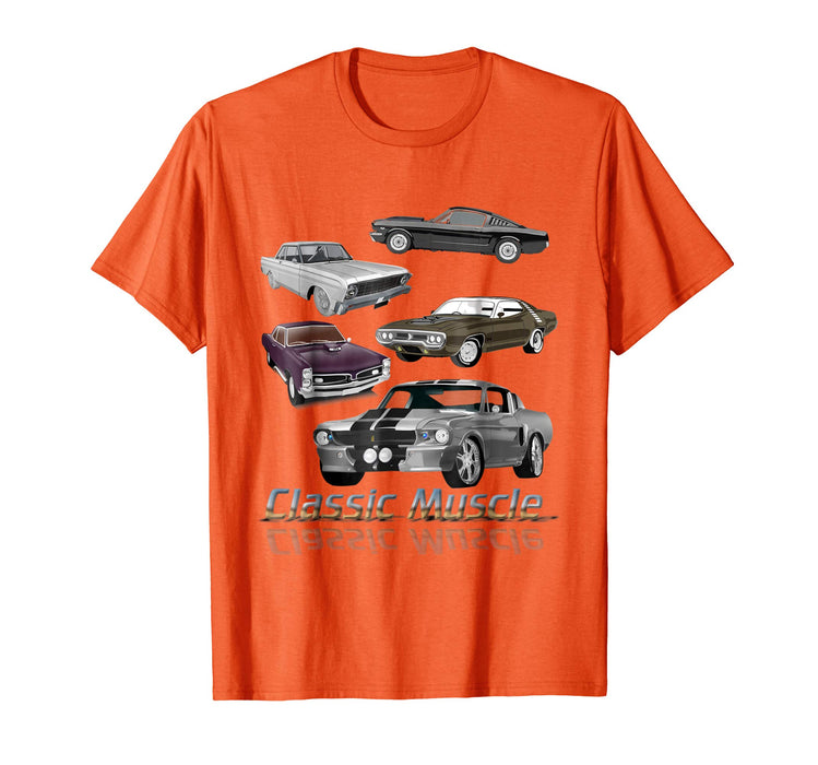 Great Classic American Muscle Cars Vintage Gift Men's T-Shirt Orange