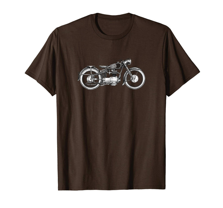 Adorable Retro Vintage Motorcycle I Love My Motorcycle Men's T-Shirt Brown