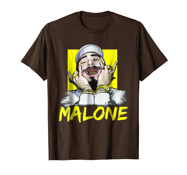 Beautiful Vintage Rapper Post Leave Me Malone Malone Costume Men's T-Shirt Brown
