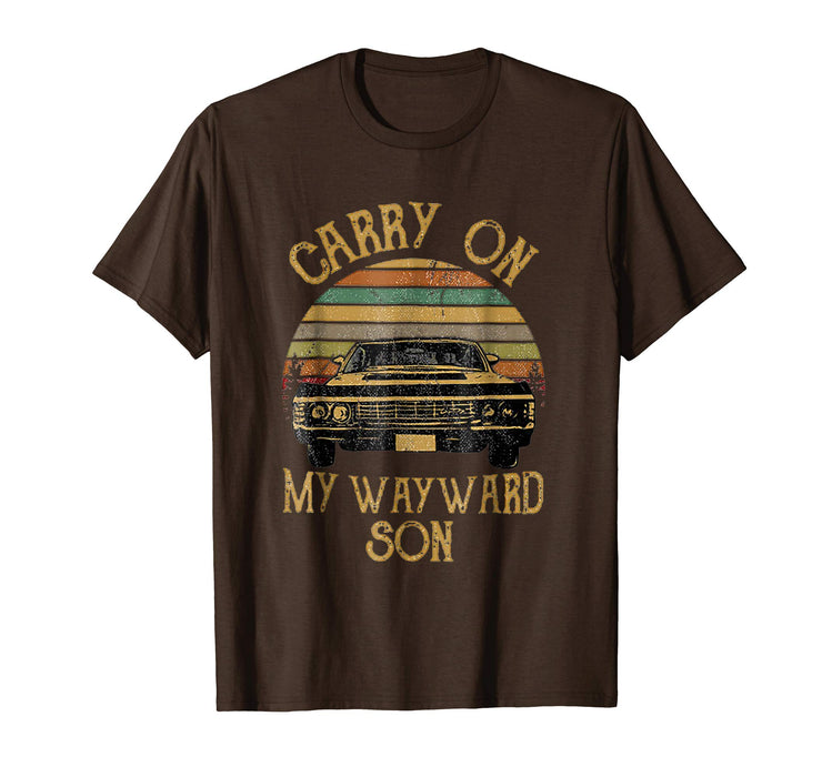 Adorable Carry On My Wayward Son Vintage Gift Men's T-Shirt Brown