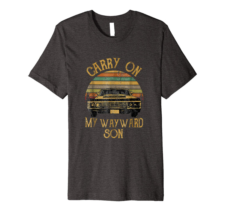 Cool Carry On My Wayward Son Vintage Gift For Men Women Men's T-Shirt Dark Heather