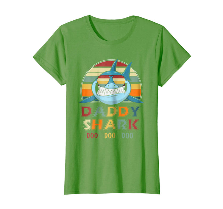 Wonderful Retro Vintage Daddy Shark Gift For Father Women's T-Shirt Grass