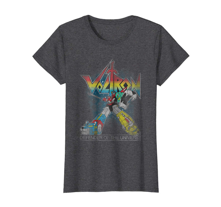 Beautiful Voltron Retro Defender Rainbow Graphic Women's T-Shirt Dark Heather