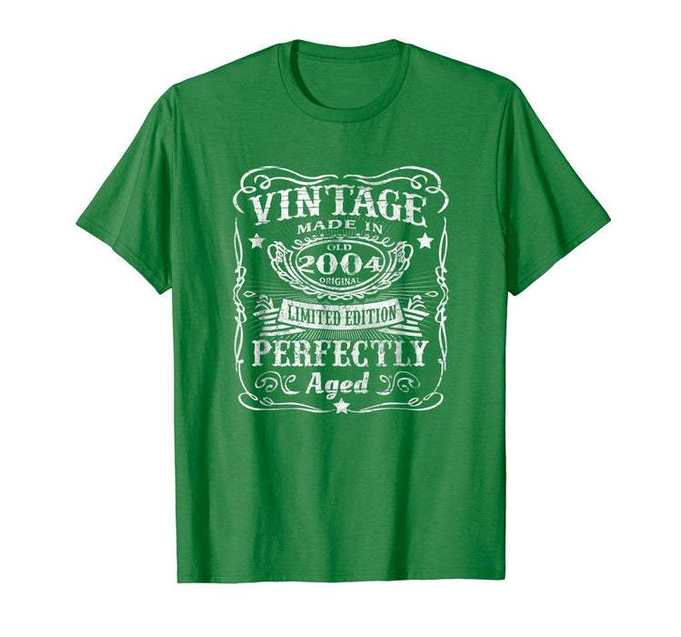 Hotest Vintage 2004 Perfectly 14th Birthday 14 Years Old Men's T-Shirt Kelly Green