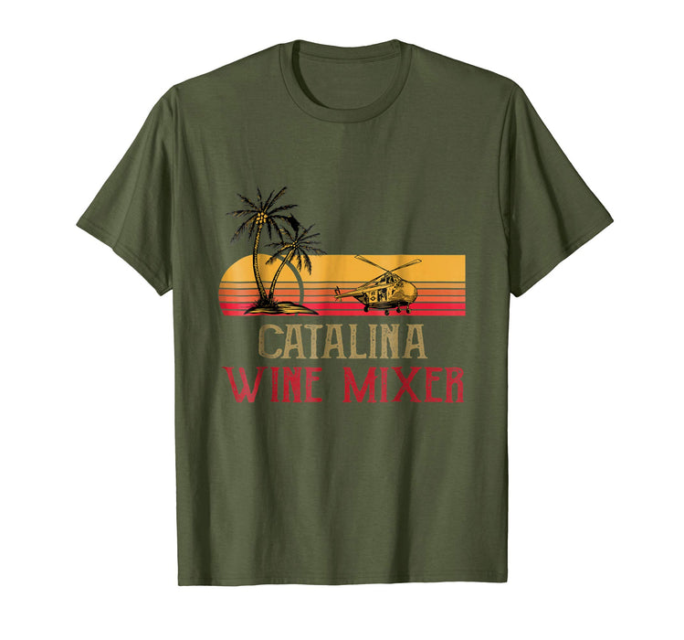 Hotest Vintage Catalina Wine Mixer Funny Men's T-Shirt Olive