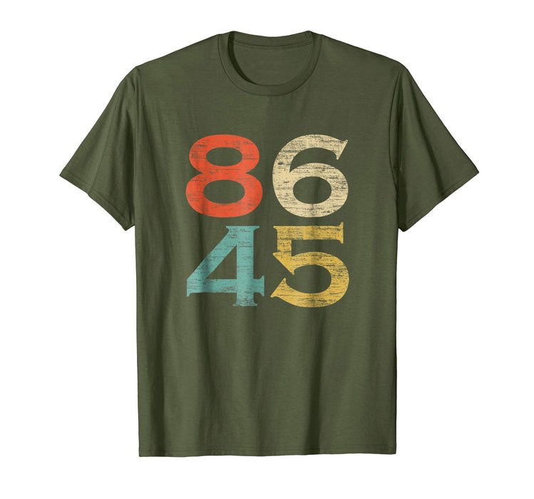 Cute Classic Vintage Style 86 45 Anti Trump Men's T-Shirt Olive