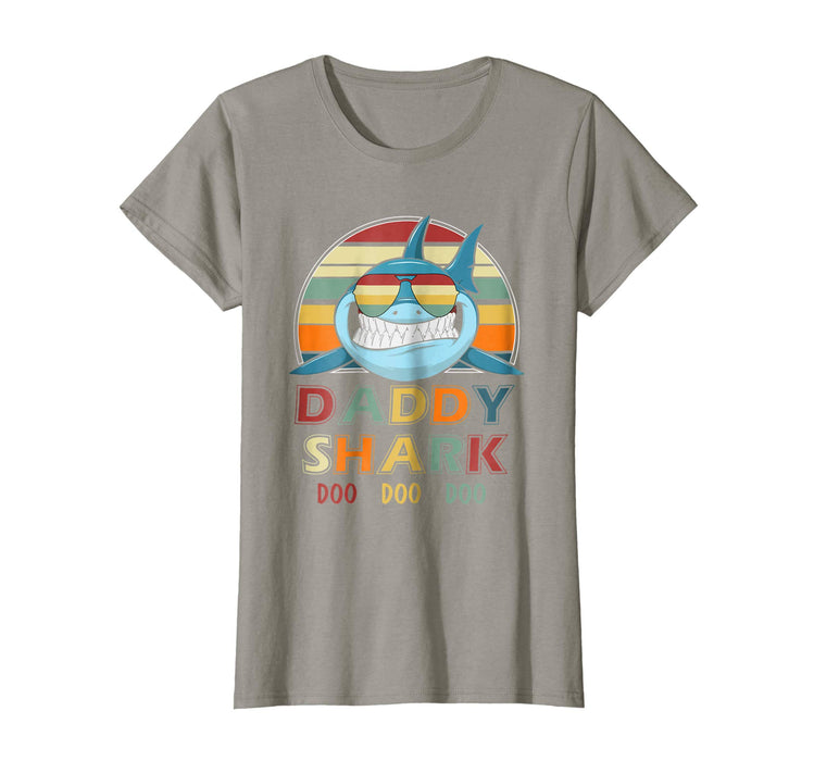 Wonderful Retro Vintage Daddy Shark Gift For Father Women's T-Shirt Slate