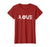 Wonderful Vintage Soccer Football I Love Soccer Women's T-Shirt Cranberry
