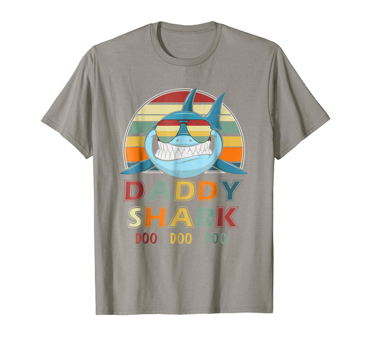 Wonderful Retro Vintage Daddy Shark Gift For Father Men's T-Shirt Slate