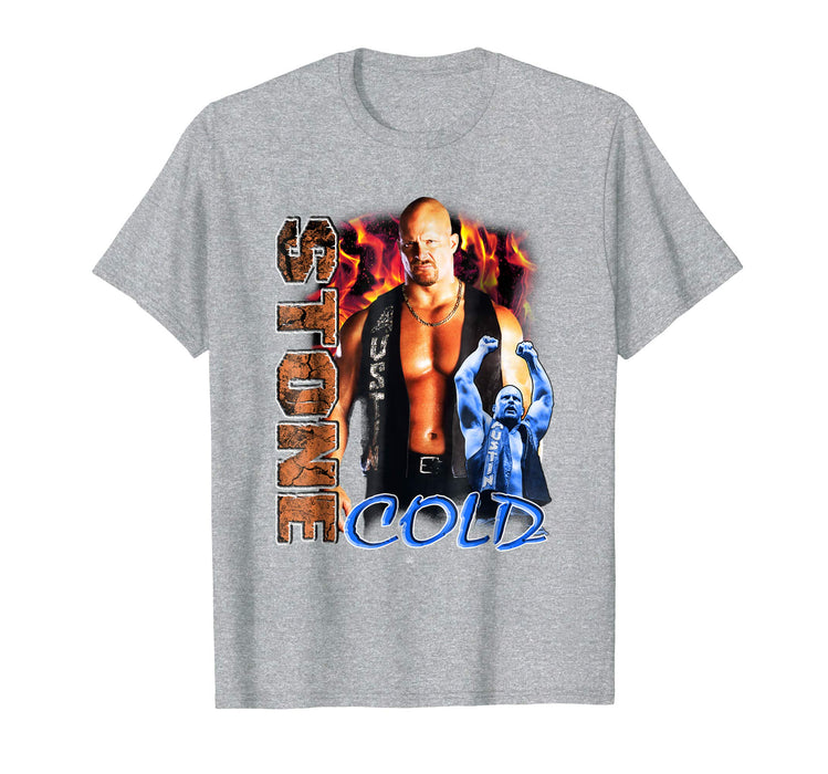 Adorable Wwe Stone Cold Steve Austin Retro Men's T-Shirt Heather Grey