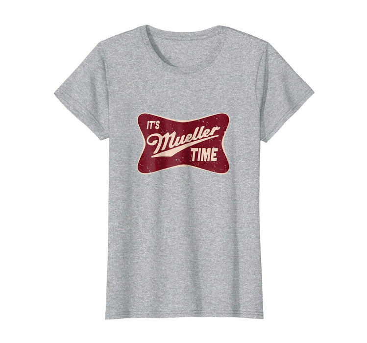 Adorable It's Mueller Time Special Prosecutor Vintage Women's T-Shirt Heather Grey